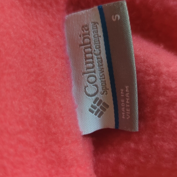 Columbia Hot Pink Fleece Zip Up Vest Small Zippered Pockets - Picture 9 of 9